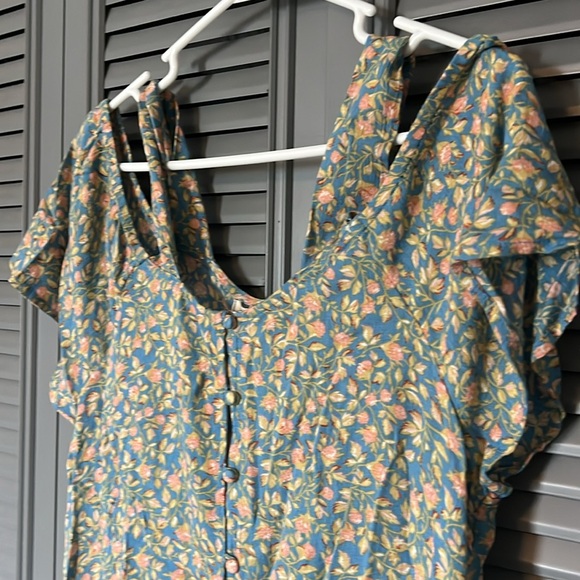 NWT Billabong : Floral Shoulder Peekaboo Top - Medium - Picture 2 of 12